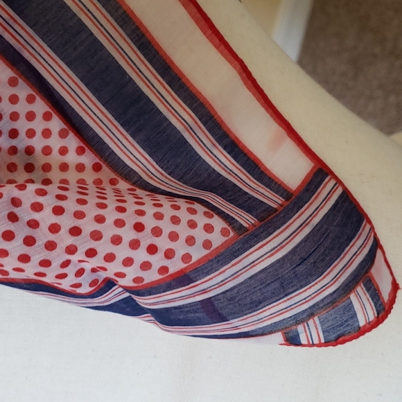 Red, White & Blue Vintage Scarf - Picture 3 of 6